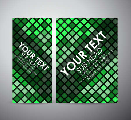 Abstract squares pattern. Brochure business design template or roll up. Vector illustrationのイラスト素材