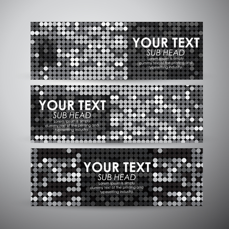 Vector banners set with Abstract circles background.のイラスト素材