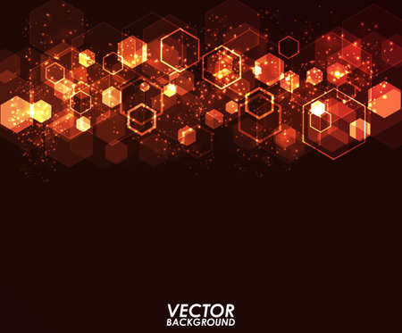 Abstract modern hexagons  digital - Vector Background.のイラスト素材