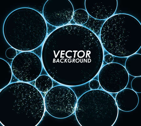 Abstract circle lights pattern technology background.のイラスト素材