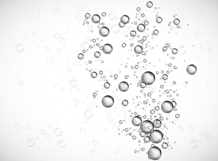 Water soap bubble rising on clear background.のイラスト素材