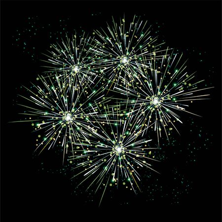 Vector Holiday Fireworks Background.のイラスト素材