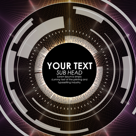 Abstract digital technology background. Abstract technology communication concept. Various technology elements.のイラスト素材