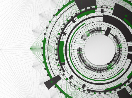 Abstract digital technology background. Abstract technology communication concept. Various technology elements.のイラスト素材
