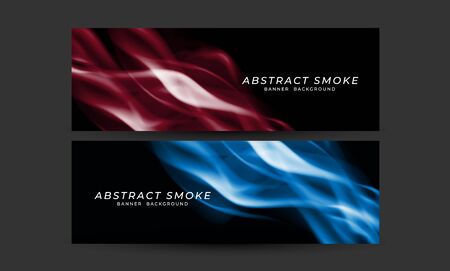 Abstract Banner Smoke transparent background, Abstract futuristic art wallpaper. Vector illustration.のイラスト素材