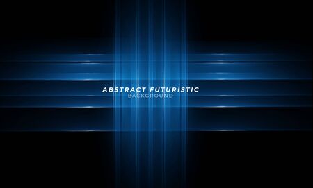 Elegant blue lines on dark black background. Luxurious Premium Vector. Detail concept wallpaper.のイラスト素材