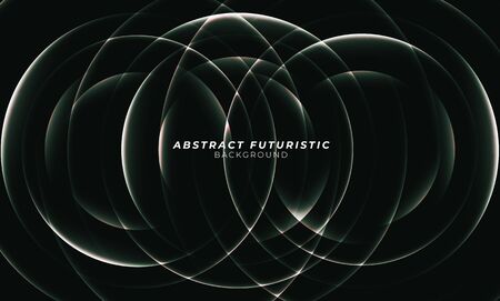 Abstract glowing Circle lines background. Abstract futuristic art wallpaper. Vector illustration.のイラスト素材