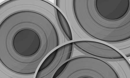 Abstract circle technology banner background, Digital innovation concept for your technology design. vector banner.のイラスト素材