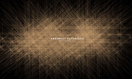 Golden technology particle design background. Abstract technology background Hi-tech communication...