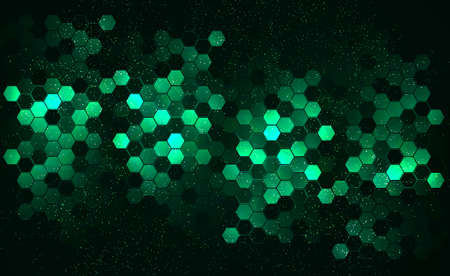 Art hexagons technology background. Abstract Hi-tech communication concept futuristic digital innovation. Vector background.のイラスト素材