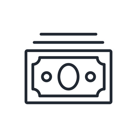 Money editable stroke outline icon isolated on white background flat vector illustration. Pixel perfect. 64 x 64のイラスト素材
