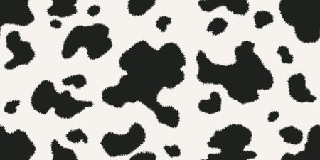 Cow fur spots seamless pattern vector illustration