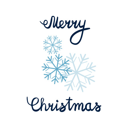 illustration of Merry Christmas Lettering with cartoon drowing omela. Element for design banners, web and greetingsのイラスト素材