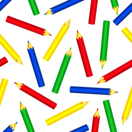 Seamless color pencils patternのイラスト素材