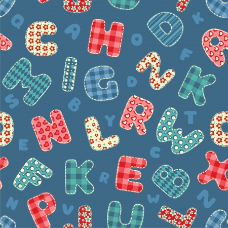Seamless alphabet pattern のイラスト素材