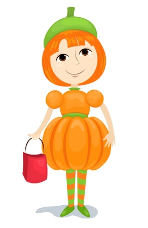 Girl pumpkinのイラスト素材