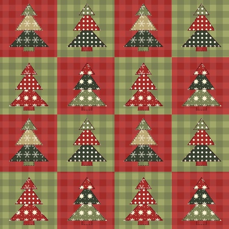 Christmas tree  seamless pattern 3のイラスト素材