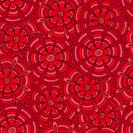 Red flowers with stripsのイラスト素材