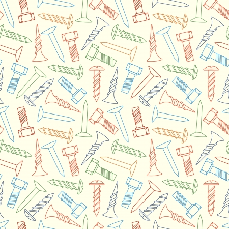 Nail and screw color patternのイラスト素材