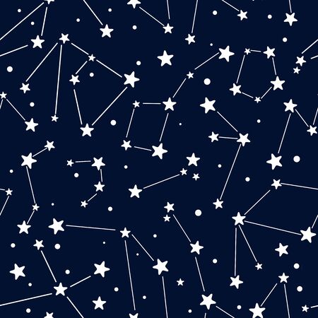 Seamless pattern with stars. Vector sketch background.の写真素材