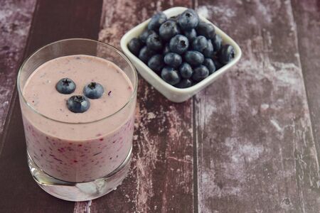 Blueberry smoothieの写真素材