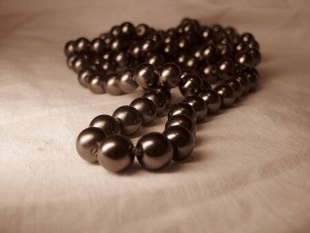 on photo is expressed beads in sepiasの写真素材