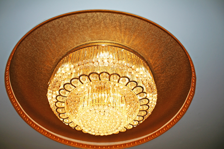 Huge golden chandelier