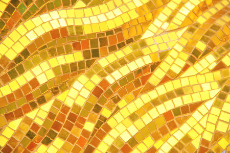 Decoration colorful gold glass in thai templeの写真素材