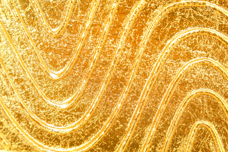 Texture layer of gold in ripple wave horizontal  pattern texture abstract background