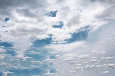 Blue sky background with white cloudy patterns background