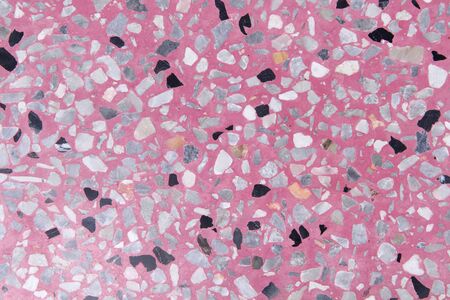 Multicolored colorful terrazzo floor texture , pink, black and white on backgroundの写真素材