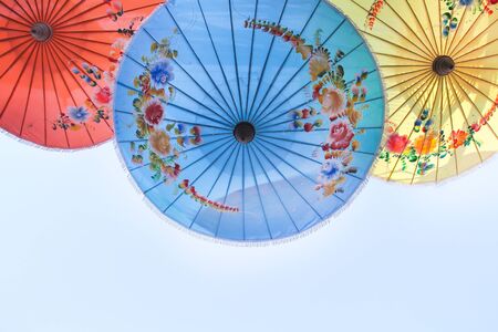 Chiang Mai province , San Kamphaeng district ,Thailand  - January 17, 2020 , Umbrella Festival held in January of each year at Bo Sang Umbrella Handicraft Centre