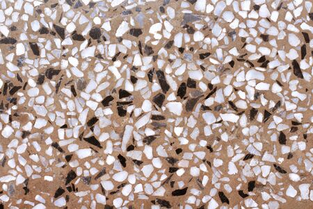 Terrazzo brown texture on old floor background
