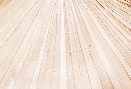 Dried palm leaf  texture and  white thread pattern on background