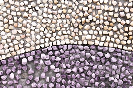 Small stone texture seamless patterns on concrete wall backgroundの写真素材