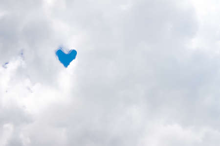 Clouds with light wind on bright bluesky background and copy spaceの写真素材