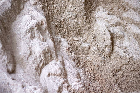 Plank wood sign with steel chain hanging isolated on white background , clipping pathの写真素材