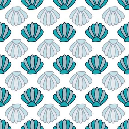 beach swimming snorkel repeat vector patternのイラスト素材