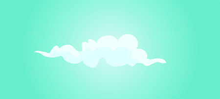 Cloud in green skyの写真素材