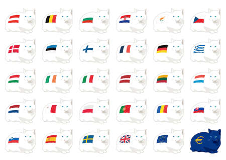 Cat and national flag