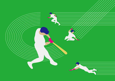 Illustration of baseball player