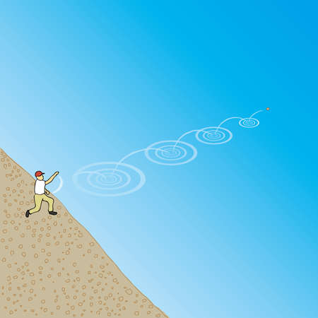 skipping stoneのイラスト素材