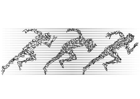 Illustration of sprintのイラスト素材