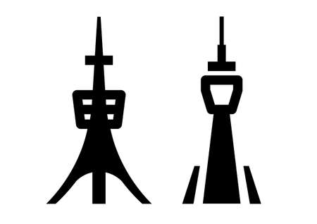 Translation "Tokyo"-Letter of "Tokyo" written in Japanese Kanji.のイラスト素材