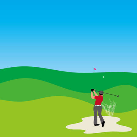 Illustration of golf playerのイラスト素材