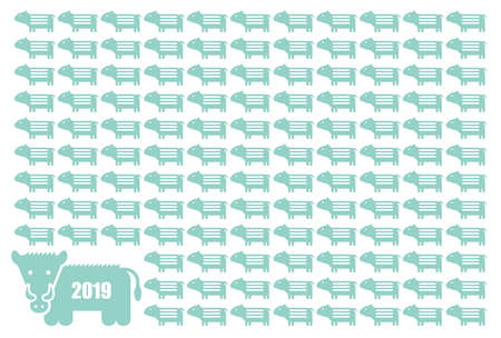 Illustration of astrological animal calendarのイラスト素材