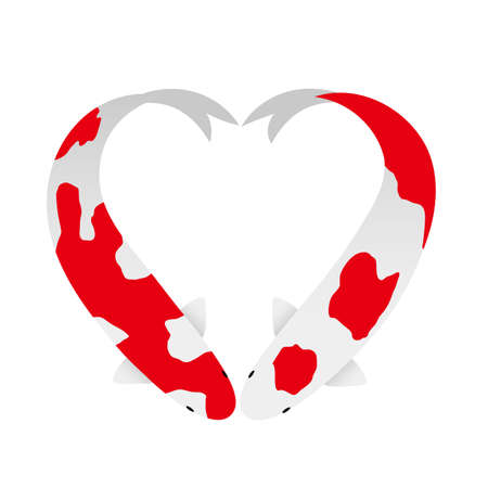 Synchronized swimming of carpのイラスト素材