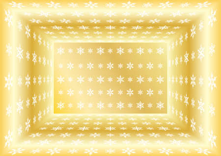 Golden Snow crystalのイラスト素材