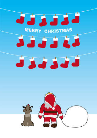 Socks and Santa Clausのイラスト素材