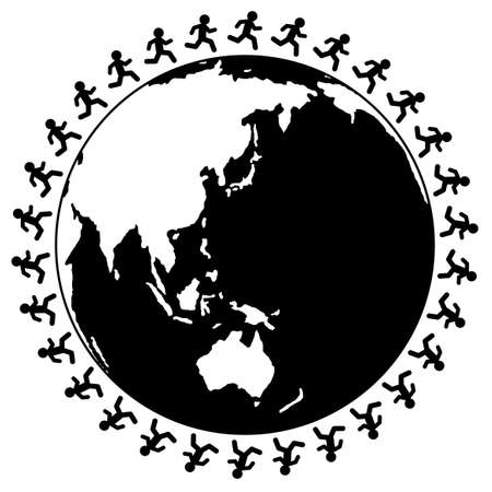 People who run on the earthのイラスト素材